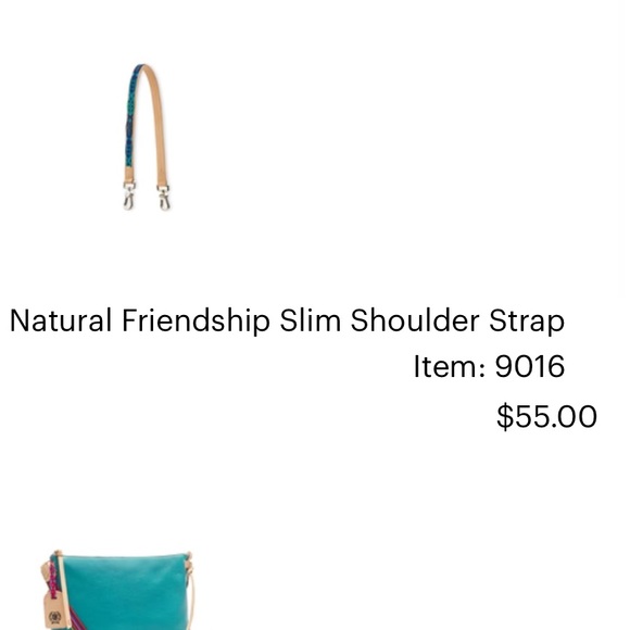 💛✨ CONSUELA FRIENDSHIP NATURAL SLIM SHOULDER BAG STRAP *NWT - Picture 7 of 7